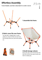 Chaise lune pliante portable d'extérieur à quatre pieds avec structure en tube de fer, idéale pour le camping, la pêche et la plage