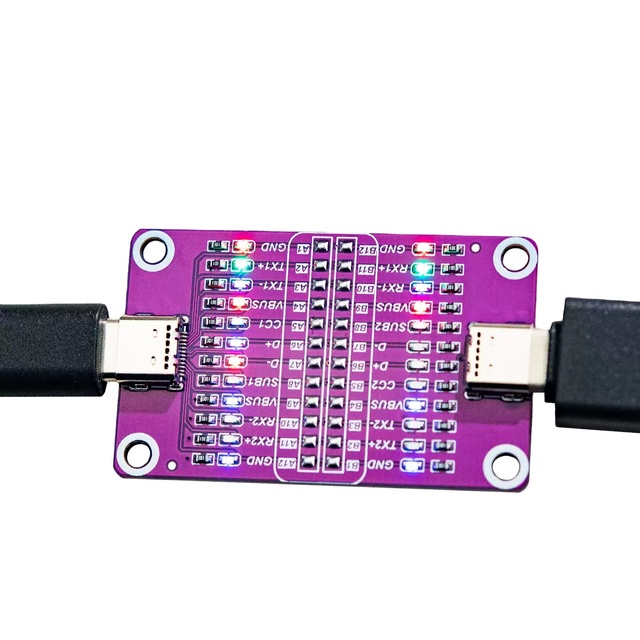 Type-C to Type-C Cable Tester Module Dual Head Fast Charge Protocol Detector Voltage Current Collector E-Marker Reader