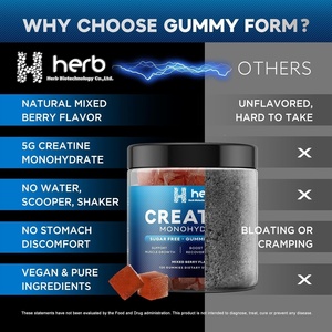 Gummies de renforcement musculaire en marque privée, nutrition sportive, énergie post-entraînement, supplément de créatine monohydratée, 60 unités pour adultes - Product Image 5