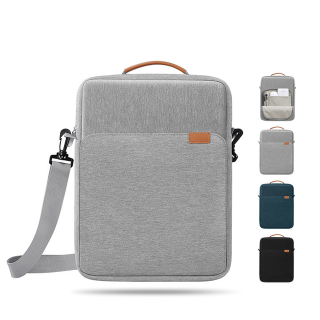 Laptop Sleeve 11-13 Inch Sling Waterproof Lightweight Large Capacity Polyester Laptop Case for Office Work Daily Use
