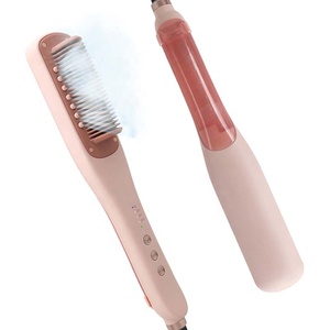 <span class=keywords><strong>Brosse</strong></span> lissante à vapeur personnalisée avec logo, 3 en 1, <span class=keywords><strong>brosse</strong></span> lissante <span class=keywords><strong>pour</strong></span> <span class=keywords><strong>cheveux</strong></span>, peigne chauffant, peigne lissant - Product Image 1