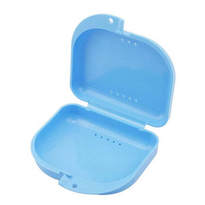 Cao cấp thông gió nha khoa trường hợp lưu giữ Mouthguard aligner chủ vệ sinh du lịch hộp W lỗ BPA miễn phí (màu xanh) - Product Image 1