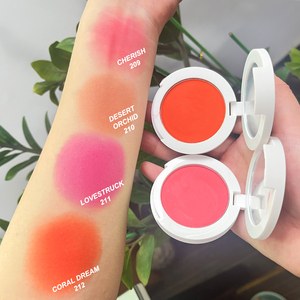 Nouveau paquet joue vegan blush <span class=keywords><strong>mini</strong></span> maquillage blush logo personnalisé haute teneur en pigments marque privée blush crème - Product Image 1
