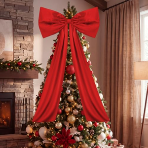 Grands nœuds papillon de luxe pour décorations de Noël et de mariage, nœuds géants en velours à suspendre au mur pour événements et fêtes de mariage - Product Image 5