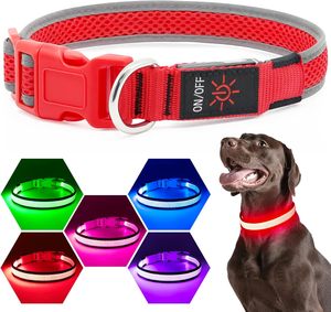 Collier LED électronique pour chien, réglable, rechargeable, colliers réfléchissants LED pour chiens, produits anti-perte pour chiens de nuit - Product Image 2
