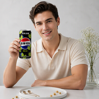 Pepsi Cola saveur citron vert 330ml en canette slim, best-seller, saveur fruitée, soda gazeux, OEM, marque privée disponible