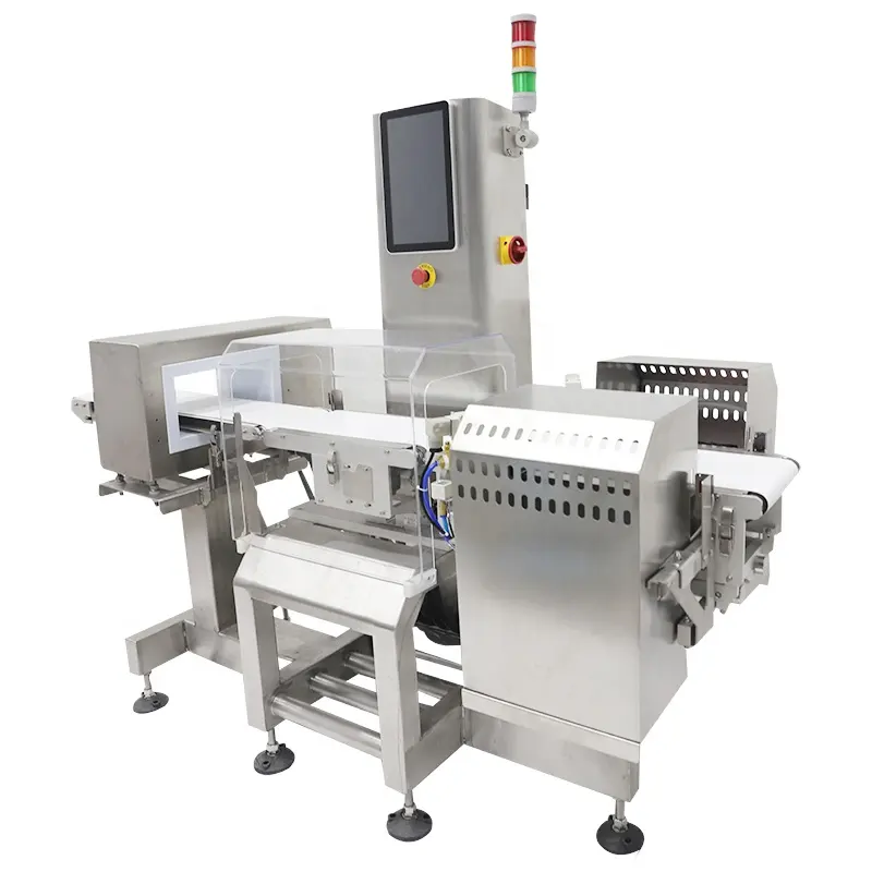 Conveyor Candy Cake Metal Detector and check weigher machine combo For Food Industry Products