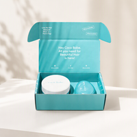 Boîte d'expédition en papier rigide recyclable avec logo imprimé personnalisé, finition de luxe avec revêtement UV quadricolore, matériaux recyclés, éponge