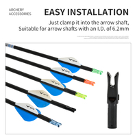 Accessoires de tir à l'arc SPG Arrow Nock : Flèches en fibre de verre et carbone de 6,2 mm pour arcs composés et classiques, pour tir rapide et DIY
