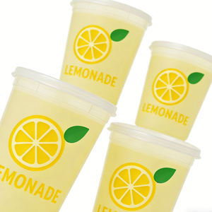 Vasos de Plástico Desechables de Pared Simple con Logotipo Impreso en UV Personalizado, 12/16/24/32 oz, Tapas de PP de 90 mm de Diámetro, para Bebidas Frías y Carbonatadas - Product Image 5