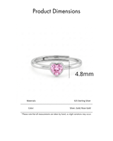 Bague de mariage classique en argent sterling 925 pour femme, design basique, zircon taille cœur, bague de fiançailles tendance pour soirée