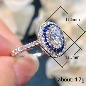 Anillo de Diseño Ovalado para Mujer, Estilo de Engaste Redondeado, Anillo de Uso Diario - Product Image 5