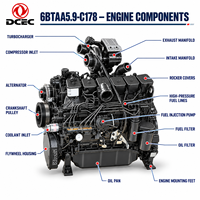 Prix d'usine SCDC DCEC Série de moteurs diesel Cum 6B 6BT 6BTA5.9 6BTAA5.9 6BTAA5.9-C178 pour chargeuses de machines de construction