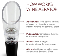 Accessoires de bar à domicile : Bec verseur aérateur de vin en acrylique transparent durable, anti-goutte, avec joint hermétique pour bouteilles de vin rouge