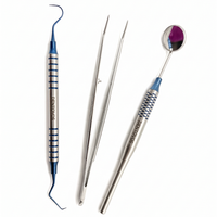 Set Diagnostik Berkualitas Tinggi SS Dental Instrument Kit Alat Pemeriksaan Mulut Bahan Stainless Steel Dengan Cermin Mulut dan Probe Explorer