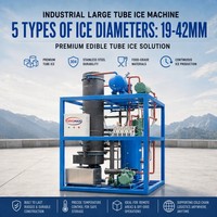 Machine à glace en tube industrielle, machine à fabriquer de la glace en tube, grand équipement industriel pour la production de glace