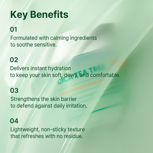 Crème de Jour Apaisante Rapide AVCA Cica Tea Tree 100ml Peaux Sensibles Gel Hydratant Léger pour Femmes K Beauty - Product Image 4