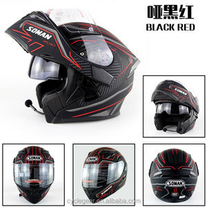 Nouveau <span class=keywords><strong>casque</strong></span> de moto intelligent intégral avec écouteurs Soman 955 intégrés, double visière, sécurité, matériau ABS durable - Product Image 3