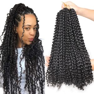 Offre Spéciale 18 pouces pour Ombre vague d'eau Crochet Passion Twist tresse Extension de cheveux de haute qualité plusieurs couleurs disponibles - Product Image 1
