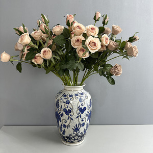 Bouquets de roses artificielles pour la décoration intérieure, plantes artificielles pour l'aménagement paysager, plantes de jardin, ornement de bureau, fleurs artificielles, verdure en plastique - Product Image 2
