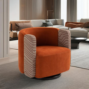 Sofá modular de inspiración italiana con respaldo curvo Sillas de salón de lujo - Product Image 4