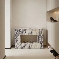 Natürlicher Stein Wohnzimmermöbel Designer Calacatta Viola Marmor Sockel Würfel Nachttisch Kleiner Beistelltisch Schlafzimmer Sofa Beistelltisch