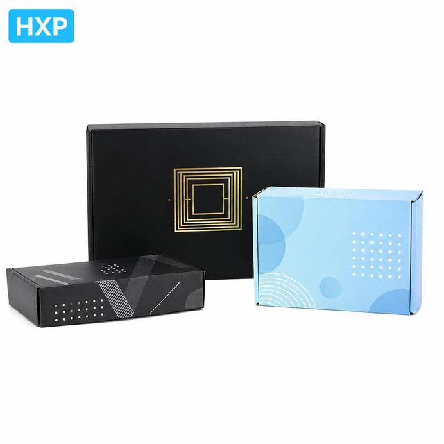 Custom Corrugated Paper Box Gift Packaging Shipping Mailer Box Gold Foil Printing for Electronics Retail