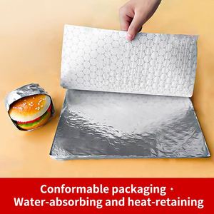 Papier d'isolation en nid d'abeille en aluminium pour l'emballage à emporter des hamburgers et des hot-dogs, papier d'emballage alimentaire pour sandwichs - Product Image 4