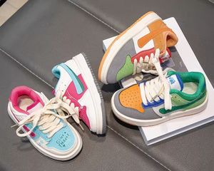 Ultime <span class=keywords><strong>Sneakers</strong></span> in Pelle di Marca per Ragazzi e Ragazze, Scarpe Sportive Allacciate per Bambini, Calzature Casual di Alta Qualità per Camminata - Product Image 6