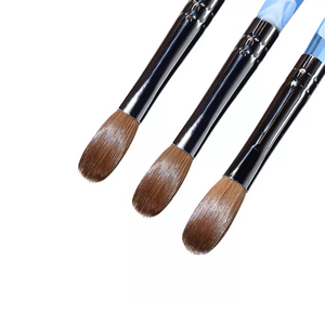 Pinceau à ongles en acrylique à manche bleu, 100% poils de Kolinsky purs, logo personnalisé, poudre acrylique, vernis à ongles, pinceau de manucure pour salon - Product Image 2