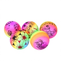 Ballon de plage gonflable en PVC plastique arc-en-ciel pour enfants, jouet en caoutchouc de 9 pouces, vente en gros