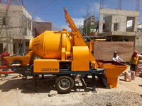 Mobile Electric Concrete Cement Mixer Pump JBS30 Concrete Pump With Mixer China Supplier Mixer and Pumping Machine