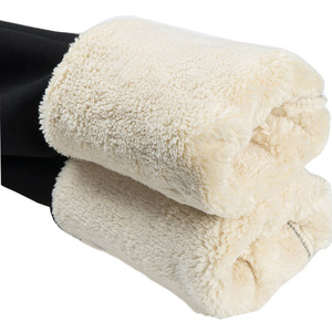 Pantaloni caldi invernali pantaloni Skinny in lana di velluto spesso in pile da <span class=keywords><strong>bambina</strong></span> pantaloni neri a vita alta pantaloni di Cashmere in pelle di agnello per le donne - Product Image 3