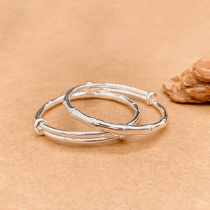 Bracelet ajustable <span class=keywords><strong>en</strong></span> <span class=keywords><strong>argent</strong></span> sterling 999 avec charm bambou mignon <span class=keywords><strong>pour</strong></span> bébé, bijoux <span class=keywords><strong>pour</strong></span> enfant - Product Image 3