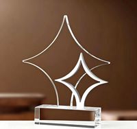 Trophée en cristal Double Star K9, trophée personnalisé avec impression couleur UV pour la compétition, souvenir