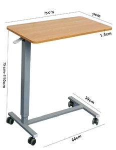 <span class=keywords><strong>Table</strong></span> de lit amovible <span class=keywords><strong>à</strong></span> hauteur réglable <span class=keywords><strong>Table</strong></span> de chevet <span class=keywords><strong>médicale</strong></span> <span class=keywords><strong>Table</strong></span> de lit d'hôpital en ABS avec roues - Product Image 1