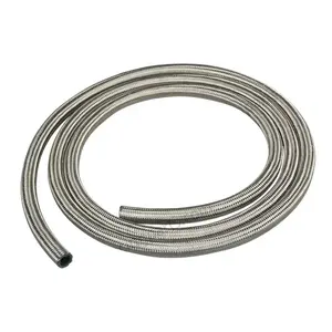 AN4 AN6 AN8 AN10 AN12 AN16 304SS Stainless Steel Braided Fuel Hose Cover PTFE /Rubber Oil Fuel Line Rubber Hose Pipe