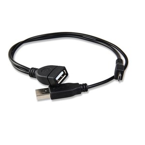 Cable divisor Micro USB OTG con puerto de alimentación para carga y transferencia de datos - Product Image 1