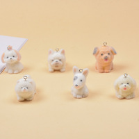 Porte-clés 3D unisexe mignon pour chien porte-clés miniature en peluche pour les fêtes de mariage, sac de voiture, sac à dos, pendentif cadeau