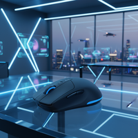 Souris sans fil rétroéclairée optique OEM 2,4 GHz, personnalisable avec logo, durable, ergonomique 6D, RGB et LED