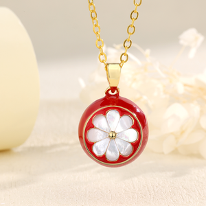 Merryshine Pendentif Clochette Musicale Ange des Vœux Fleur, Collier Llamador De Angeles Fête des Mères, Bijoux Future Maman - Product Image 4