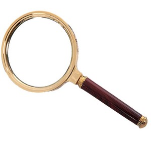 Loupe portative avec lentille en verre de 60 mm, grossissement 10X, poignée en bois de rose pour la lecture, pour étudiants, personnes âgées et enfants - Product Image 5