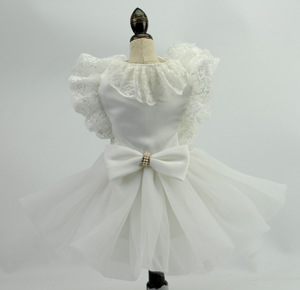 เดรสเจ้าหญิงสำหรับสุนัขสำหรับฤดูร้อนและฤดูหนาวชุดเดรสเจ้าหญิงผูกโบว์สุดหรูสำหรับสัตว์เลี้ยง Dacron - Product Image 2