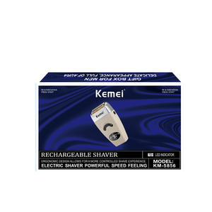Rasoir électrique Kemei pour hommes, tondeuse à barbe rechargeable avec écran LCD, autonomie de 60 minutes, couleur camel - Product Image 5