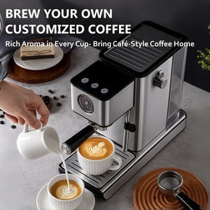 <span class=keywords><strong>Cafetera</strong></span> Espresso Eléctrica Semiautomática <span class=keywords><strong>Italiana</strong></span> de Última Generación con Función de Cappuccino y Leche, 15 Bares de Presión, <span class=keywords><strong>Acero</strong></span> <span class=keywords><strong>Inoxidable</strong></span> - Product Image 2