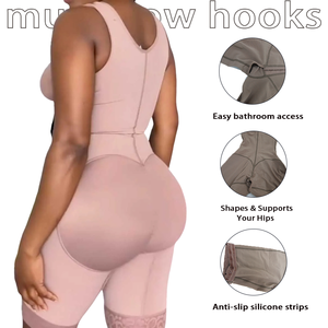 <span class=keywords><strong>Fajas</strong></span> Colombianas de Alta Compresión Postquirúrgicas Etapa 1 y 2, Largo hasta la Rodilla, con Abertura en la Entrepierna, Control de Abdomen, Faja Moldeadora para Mujer - Product Image 2
