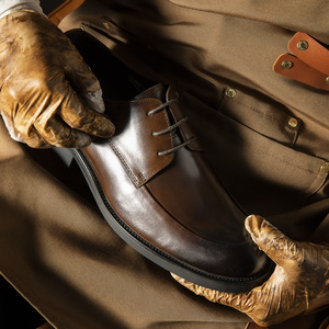 Chaussures de ville de luxe haut de gamme en cuir véritable poli à la main, imperméables, confortables, amortissantes et antidérapantes pour réunions de bureau et mariages - Product Image 3