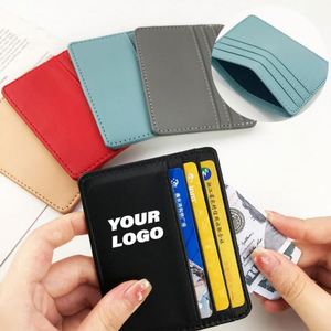 Portefeuille d'affaires miniature personnalisé en cuir PU avec porte-cartes et porte-nom - Product Image 1