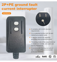 Adaptateur GFCI RIFENG 15A, protection contre les fuites à la terre, étanche IP54, protection portable contre les fuites à la terre, interrupteur différentiel enfichable