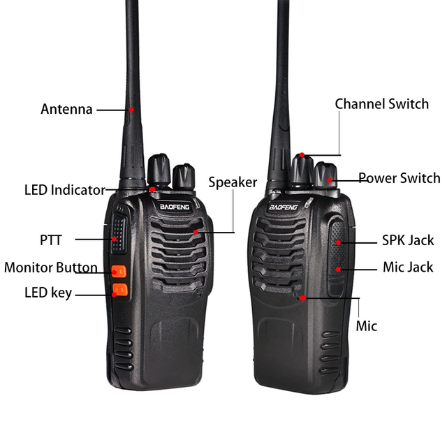 BaoFeng BF-888S UHF Radio Handheld Uhf Ham Radio Walkie Talke Bf-888s 2w Woki Toki